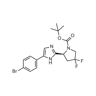 tert-Butyl (S)-2-(5-(4-bromophenyl)-1H-imidazol-2-yl)-4,4-difluoropyrrolidine-1-carboxylate