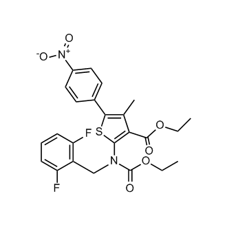Ethyl 2-((2,6-difluorobenzyl)(ethoxycarbonyl)amino)-4-methyl-5-(4-nitrophenyl)thiophene-3-carboxylate