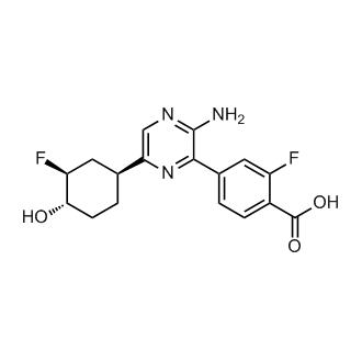 4-(3-Amino-6-((1S,3S,4S)-3-fluoro-4-hydroxycyclohexyl)pyrazin-2-yl)-2-fluorobenzoic acid