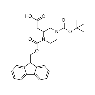 2-(1-(((9H-Fluoren-9-yl)methoxy)carbonyl)-4-(tert-butoxycarbonyl)piperazin-2-yl)acetic acid