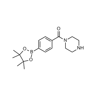Piperazin-1-yl(4-(4,4,5,5-tetramethyl-1,3,2-dioxaborolan-2-yl)phenyl)methanone