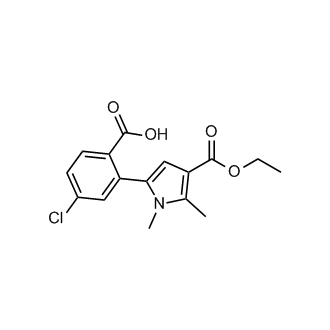 4-Chloro-2-(4-(ethoxycarbonyl)-1,5-dimethyl-1H-pyrrol-2-yl)benzoic acid