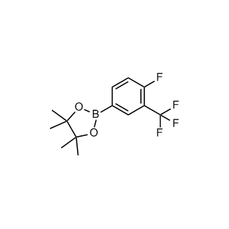 2-(4-Fluoro-3-(trifluoromethyl)phenyl)-4,4,5,5-tetramethyl-1,3,2-dioxaborolane