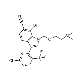 7-Bromo-3-(2-chloro-5-(trifluoromethyl)pyrimidin-4-yl)-1-((2-(trimethylsilyl)ethoxy)methyl)-1H-indole-6-carbonitrile