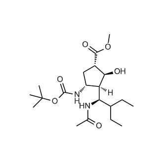 Methyl (1S,2S,3R,4R)-3-((R)-1-acetamido-2-ethylbutyl)-4-((tert-butoxycarbonyl)amino)-2-hydroxycyclopentane-1-carboxylate