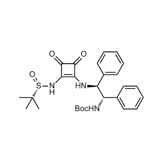 tert-Butyl ((1S,2S)-2-((2-(((S)-tert-butylsulfinyl)amino)-3,4-dioxocyclobut-1-en-1-yl)amino)-1,2-diphenylethyl)carbamate