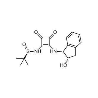 (R)-N-(2-(((1R,2S)-2-Hydroxy-2,3-dihydro-1H-inden-1-yl)amino)-3,4-dioxocyclobut-1-en-1-yl)-2-methylpropane-2-sulfinamide