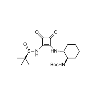 tert-Butyl ((1R,2R)-2-((2-(((R)-tert-butylsulfinyl)amino)-3,4-dioxocyclobut-1-en-1-yl)amino)cyclohexyl)carbamate