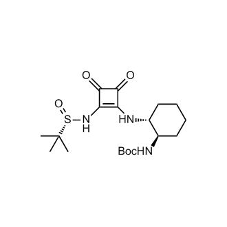 tert-Butyl ((1R,2R)-2-((2-(((S)-tert-butylsulfinyl)amino)-3,4-dioxocyclobut-1-en-1-yl)amino)cyclohexyl)carbamate
