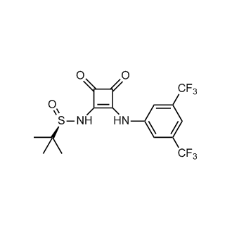 (R)-N-(2-((3,5-bis(Trifluoromethyl)phenyl)amino)-3,4-dioxocyclobut-1-en-1-yl)-2-methylpropane-2-sulfinamide