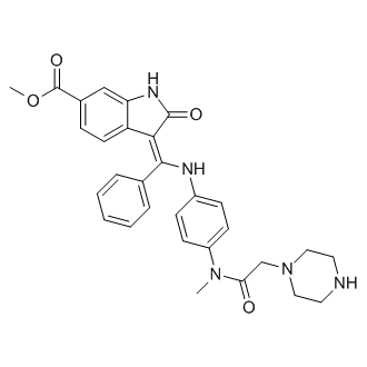 (Z)-Methyl 3-(((4-(N-methyl-2-(piperazin-1-yl)acetamido)phenyl)amino)(phenyl)methylene)-2-oxoindoline-6-carboxylate ( Nintedanib Impurity)