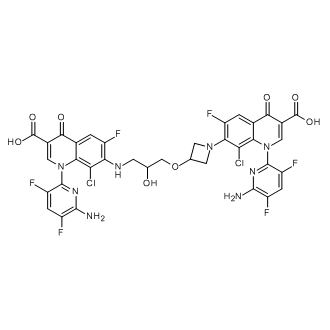 1-(6-Amino-3,5-difluoropyridin-2-yl)-7-(3-(3-((1-(6-amino-3,5-difluoropyridin-2-yl)-3-carboxy-8-chloro-6-fluoro-4-oxo-1,4-dihydroquinolin-7-yl)amino)-2-hydroxypropoxy)azetidin-1-yl)-8-chloro-6-fluoro-4-oxo-1,4-dihydroquinoline-3-carboxylic acid