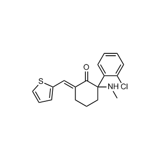2-(2-Chlorophenyl)-2-(methylamino)-6-(thiophen-2-ylmethylidene)cyclohexan-1-one