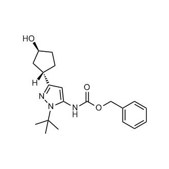 rel-Benzyl (1-(tert-butyl)-3-((1S,3S)-3-hydroxycyclopentyl)-1H-pyrazol-5-yl)carbamate