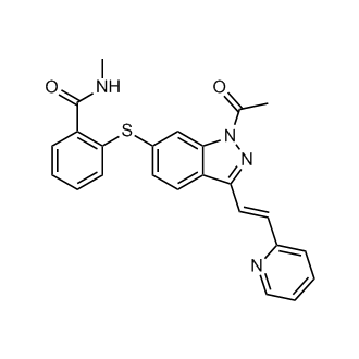 (E)-2-((1-Acetyl-3-(2-(pyridin-2-yl)vinyl)-1H-indazol-6-yl)thio)-N-methylbenzamide (Axitinib Impurity)