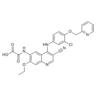 2-((4-((3-Chloro-4-(pyridin-2-ylmethoxy)phenyl)amino)-3-cyano-7-ethoxyquinolin-6-yl)amino)-2-oxoacetic acid (Neratinib Impurity)