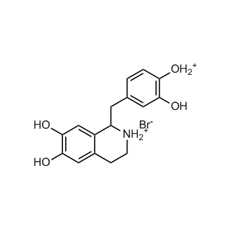Mono(6,7-dihydroxy-1-(3-hydroxy-4-oxoniobenzyl)-1,2,3,4-tetrahydroisoquinolin-2-ium) monobromide