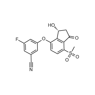 (R)-3-Fluoro-5-((3-hydroxy-7-(methylsulfonyl)-1-oxo-2,3-dihydro-1H-inden-4-yl)oxy)benzonitrile