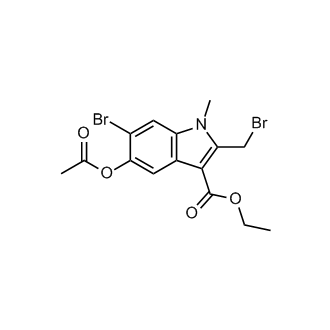Ethyl 5-acetoxy-6-bromo-2-(bromomethyl)-1-methyl-1H-indole-3-carboxylate