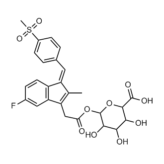 (Z)-6-(2-(5-fluoro-2-methyl-1-(4-(methylsulfonyl)benzylidene)-1H-inden-3-yl)acetoxy)-3,4,5-trihydroxytetrahydro-2H-pyran-2-carboxylic acid