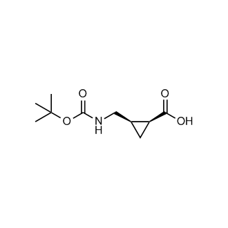 rel-(1S,2R)-2-(((tert-butoxycarbonyl)amino)methyl)cyclopropane-1-carboxylic acid