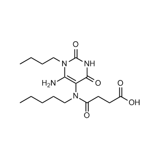 4-((6-Amino-1-butyl-2,4-dioxo-1,2,3,4-tetrahydropyrimidin-5-yl)(pentyl)amino)-4-oxobutanoic acid