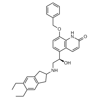 (R)-8-(Benzyloxy)-5-(2-((5,6-diethyl-2,3-dihydro-1H-inden-2-yl)amino)-1-hydroxyethyl)quinolin-2(1H)-one
