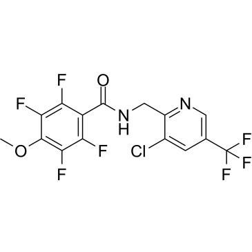 N-((3-chloro-5-(trifluoromethyl)pyridin-2-yl)methyl)-2,3,5,6-tetrafluoro-4-methoxybenzamide