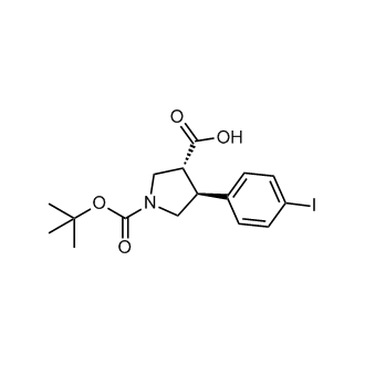 rel-1-(1,1-Dimethylethyl) (3R,4S)-4-(4-iodophenyl)-1,3-pyrrolidinedicarboxylate
