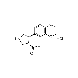 rel-(3S,4R)-4-(3,4-dimethoxyphenyl)pyrrolidine-3-carboxylic acid hydrochloride
