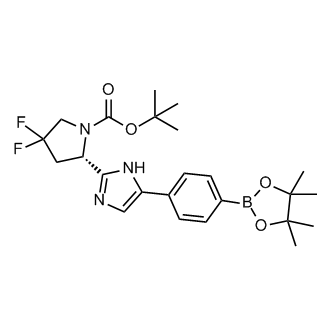 tert-Butyl (S)-4,4-difluoro-2-(5-(4-(4,4,5,5-tetramethyl-1,3,2-dioxaborolan-2-yl)phenyl)-1H-imidazol-2-yl)pyrrolidine-1-carboxylate