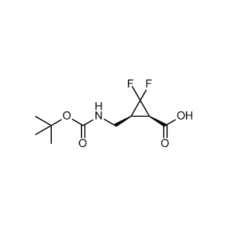 rel-(1R,3S)-3-(((tert-Butoxycarbonyl)amino)methyl)-2,2-difluorocyclopropane-1-carboxylic acid