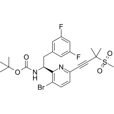 (S)-tert-Butyl (1-(3-bromo-6-(3-methyl-3-(methylsulfonyl)but-1-yn-1-yl)pyridin-2-yl)-2-(3,5-difluorophenyl)ethyl)carbamate
