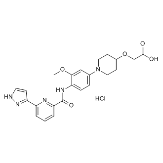 2-((1-(4-(6-(1H-Pyrazol-3-yl)picolinamido)-3-methoxyphenyl)piperidin-4-yl)oxy)acetic acid hydrochloride