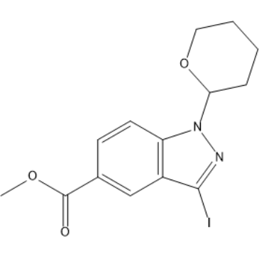 1H-Indazole-5-carboxylic acid, 3-iodo-1-(tetrahydro-2H-pyran-2-yl)-, methyl ester