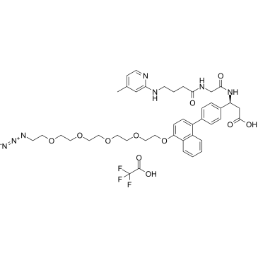 (S)-3-(4-(4-((14-Azido-3,6,9,12-tetraoxatetradecyl)oxy)naphthalen-1-yl)phenyl)-3-(2-(4-((4-methylpyridin-2-yl)amino)butanamido)acetamido)propanoic acid compound (trifluoroacetate)