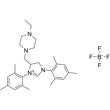 4-((4-Ethylpiperazin-1-yl)methyl)-1,3-dimesityl-4,5-dihydro-1H-imidazol-3-ium tetrafluoroborate