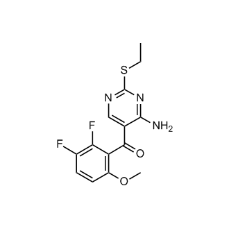 (4-Amino-2-(ethylthio)pyrimidin-5-yl)(2,3-difluoro-6-methoxyphenyl)methanone