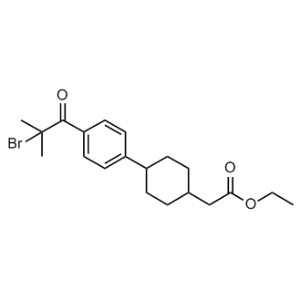 Ethyl 2-(4-(4-(2-bromo-2-methylpropanoyl)phenyl)cyclohexyl)acetate