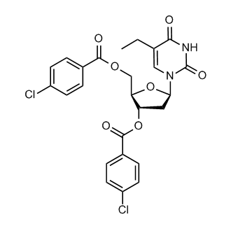 1-(3,5-Di-O-p-chlorobenzoyl-2-deoxy-β-D-ribofuranosyl)-5-ethyluracil