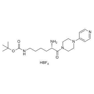 tert-Butyl (S)-(5-amino-6-oxo-6-(4-(pyridin-4-yl)piperazin-1-yl)hexyl)carbamate, tetrafluoroborate salt