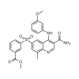 Methyl 3-(3-carbamoyl-4-(3-methoxyphenylamino)-8-methylquinolin-6-ylsulfonyl)benzoate