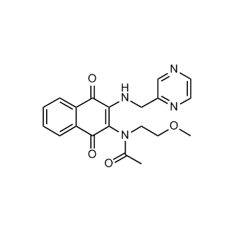 N-(1,4-dioxo-3-(pyrazin-2-ylmethylamino)-1,4-dihydronaphthalen-2-yl)-N-(2-methoxyethyl)acetamide