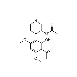 4-(3-Acetyl-2-hydroxy-4,6-dimethoxyphenyl)-1-methylpiperidin-3-yl acetate