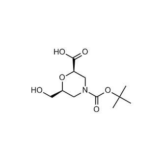 (2R,6S)-4-(tert-Butoxycarbonyl)-6-(hydroxymethyl)morpholine-2-carboxylic acid