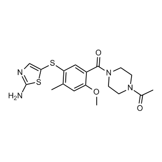 1-(4-(5-(2-Aminothiazol-5-ylthio)-2-methoxy-4-methylbenzoyl)piperazin-1-yl)ethanone