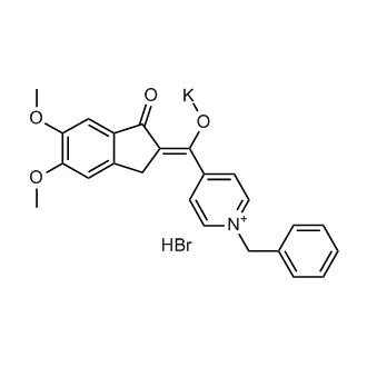 (Z)-(1-benzylpyridin-1-ium-4-yl)(5,6-dimethoxy-1-oxo-1H-inden-2(3H)-ylidene)methanolate, potassium salt (hydrobromide)