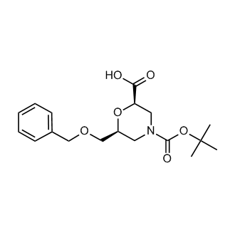 (2R,6S)-6-(benzyloxymethyl)-4-(tert-butoxycarbonyl)morpholine-2-carboxylic acid