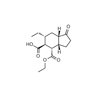 rel-(3aS,4S,5S,6R,7aS)-4-(ethoxycarbonyl)-6-ethyl-1-oxooctahydro-1H-indene-5-carboxylic acid