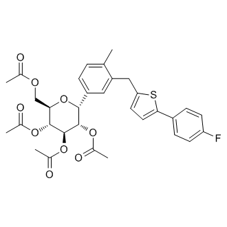 (2R,3R,4R,5S,6R)-2-(acetoxymethyl)-6-(3-((5-(4-fluorophenyl)thiophen-2-yl)methyl)-4-methylphenyl)tetrahydro-2H-pyran-3,4,5-triyl triacetate